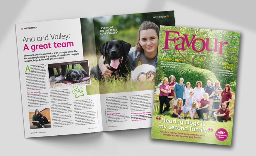 Autumn issue of Favour magazine design